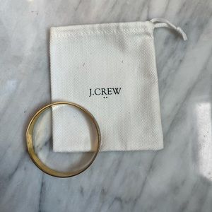 J. Crew taupe and gold enamel bangle bracelet